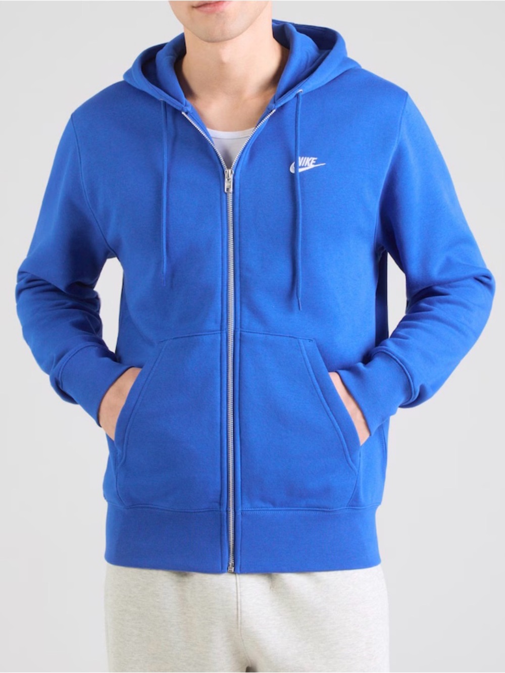 Nike Men's Club Fleece Full-Zip Hoodie Blue Game Royal XL NWT